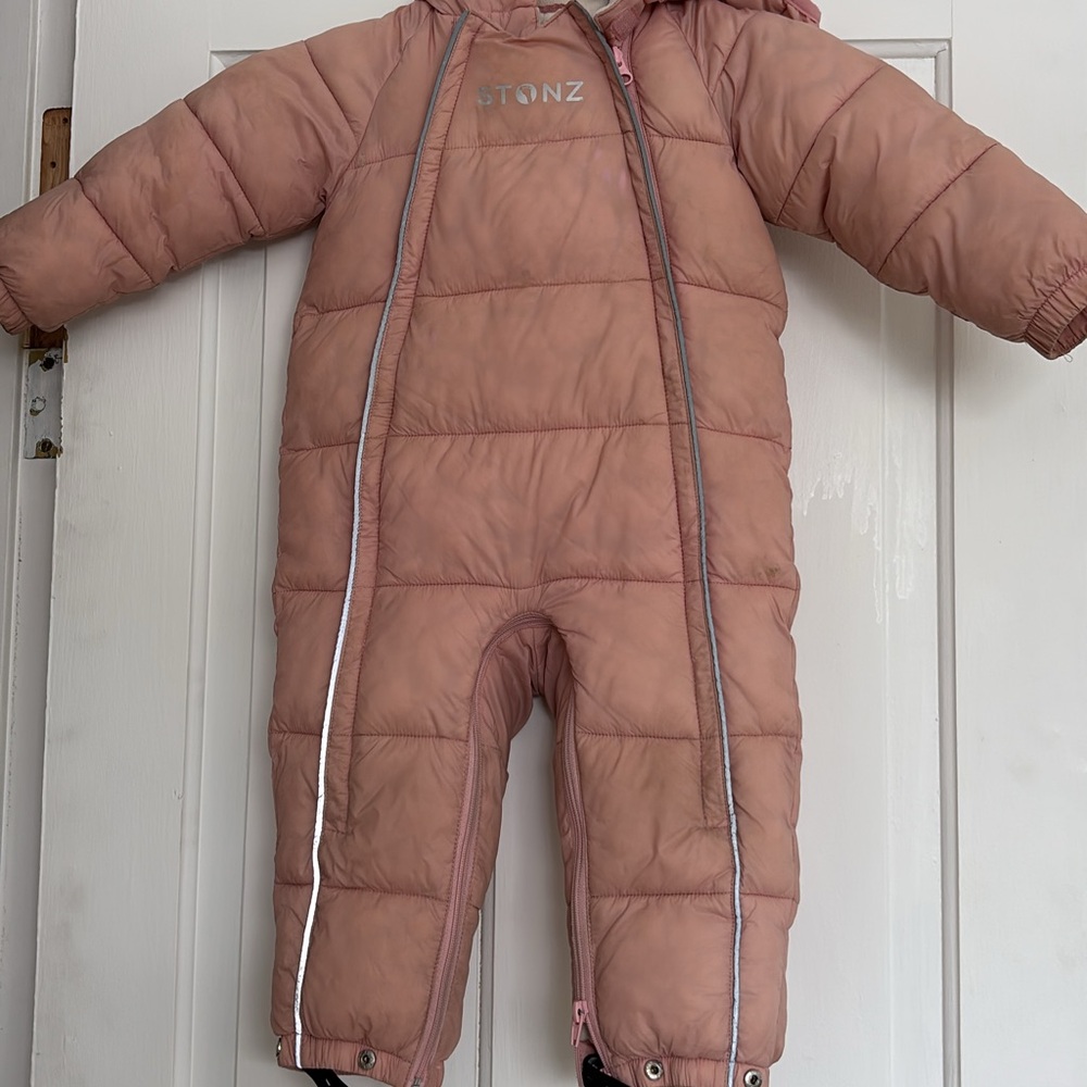 Stonz Dusty Rose Quilted Infant Snowsuit